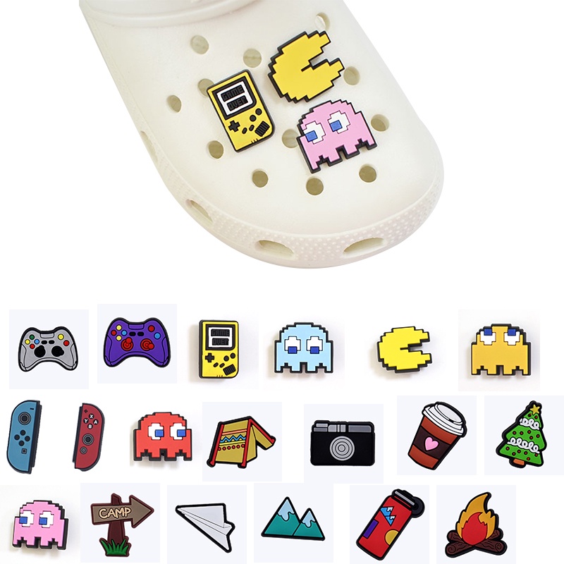 crocs jibbitz Controlador De Jogo De Desenhos Animados Com Pea Man ...