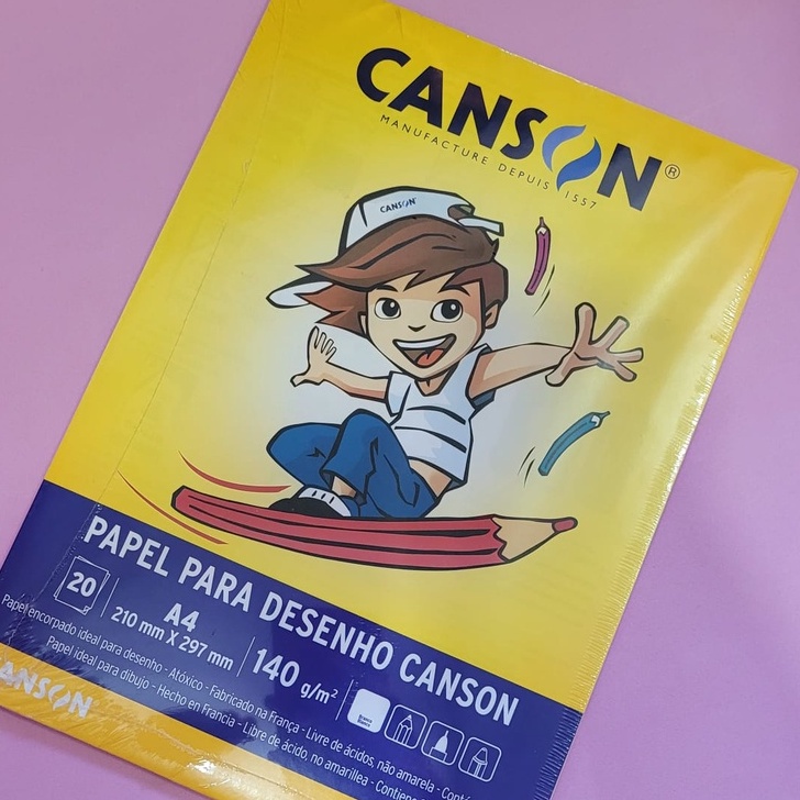 Bloco Canson A4 Branco Com 20 Folhas Papel Para Desenho Unidade Shopee Brasil 3817