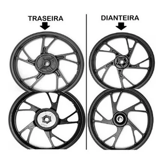 Jogo Roda Liga Leve Pé Galinha Fan 125 Disco + Adesivos