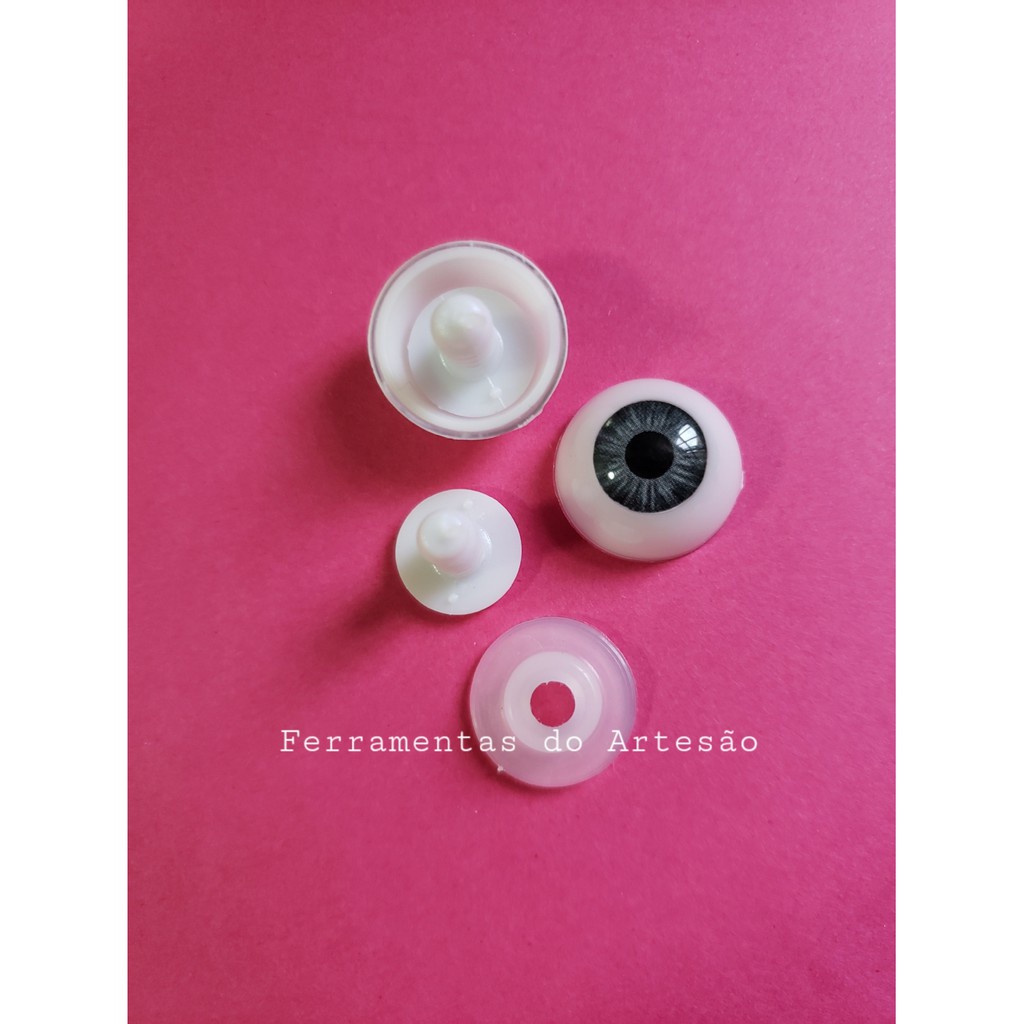 10 Olhos Reborn com pino e travas para reborn amigurumi e pelúcia