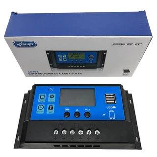 Controlador de Carga Painel Solar 40A Regulador 12Vou 24V Knup AD40A