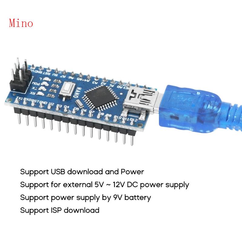 Mino Atmega328 Mini Usb Nano V3 0 Atmega328p Ch340g Ch340 Placa De Microcontrolador Shopee Brasil 9731