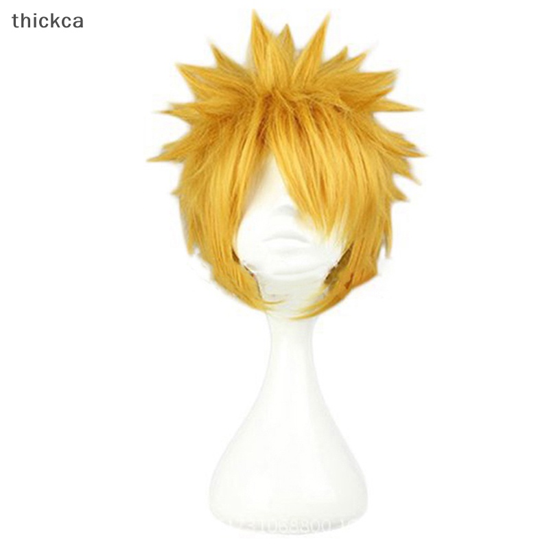 Compre Motosserra Homem Denji Cosplay Fantasia Peruca Mens Anime Halloween  Golden Short Hair