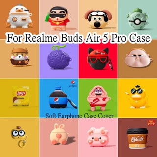 Estoque Pronto ! Para Realme Buds Air 5 Pro Case Série De Desenhos Animados Anti-Queda Capa Macia Fone De Ouvido