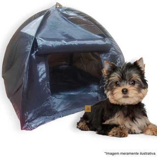 Tenda Cama Cabana Barraca Dobrável Preto Pet Cães Gato 38x38