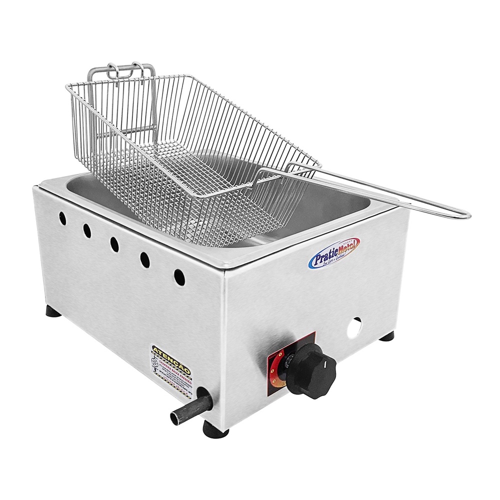 Fritadeira Industrial a Gás Inox 5 Litros Batata Palito | Shopee Brasil