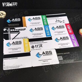 Escape De Tarkov Entrada Guarda Cartão Adesivo Modelo Vermelho Keycard Bloqueio Ônibus Refeição Adereços Ao Redor Do Jogo
