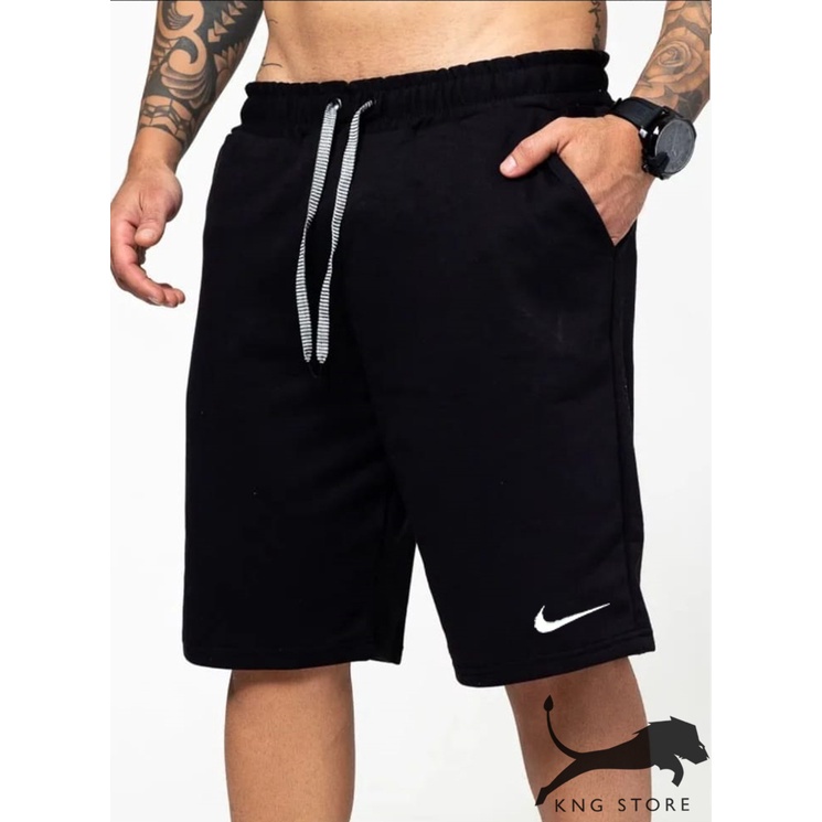 Bermudas Moletom Masculina c/bolso atrás elástico na cintura treino
