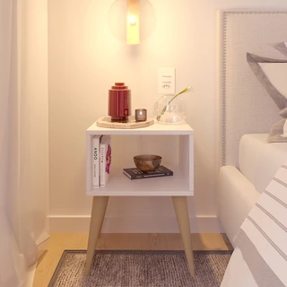 Mesa de Cabeceira Lateral Simples Para o Quarto Dublin Moveise