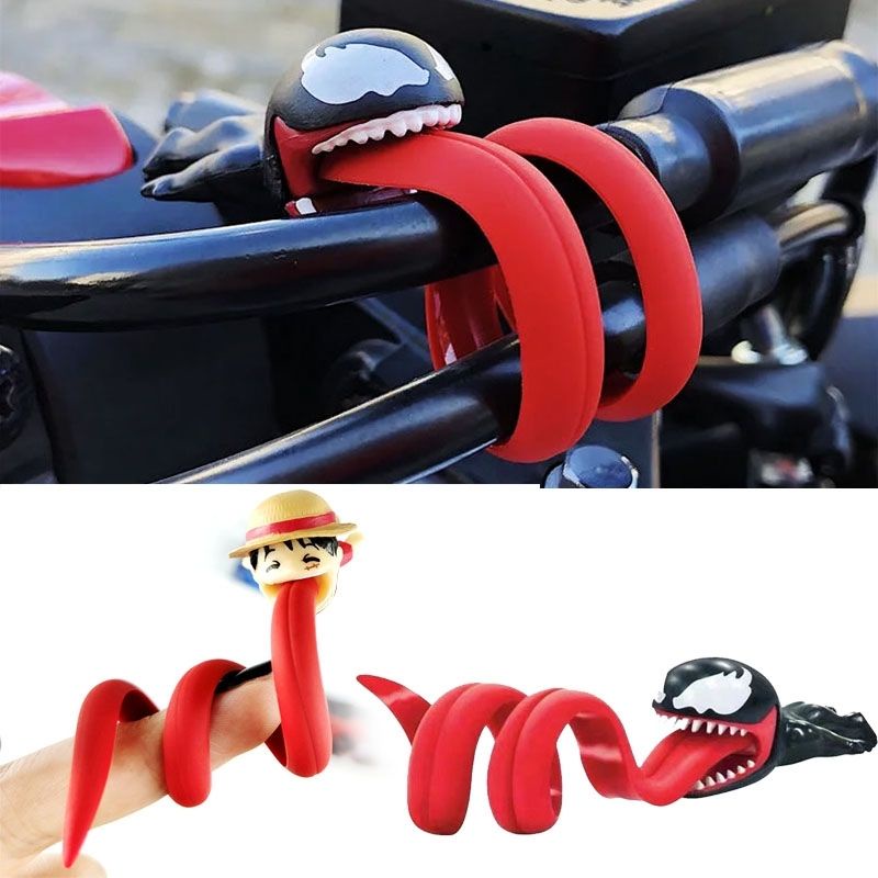Venom Luffy Fone de ouvido Luffy Cabo Bobinador de cabo Carregador de cabo Mordedor de cabo de dados Cabo de dados Motocicleta Decoração de veículo elétrico Marvel