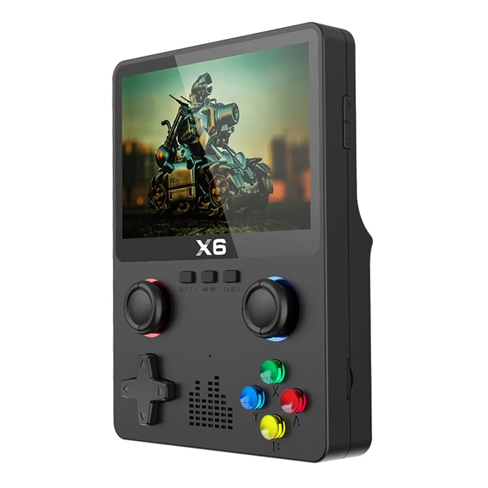 2023 Novo X6 3.5 Polegada IPS Tela Handheld Game Player Dual Joystick 11 Simuladores GBA/PS1 Console de Video Game para Crianças Presentes