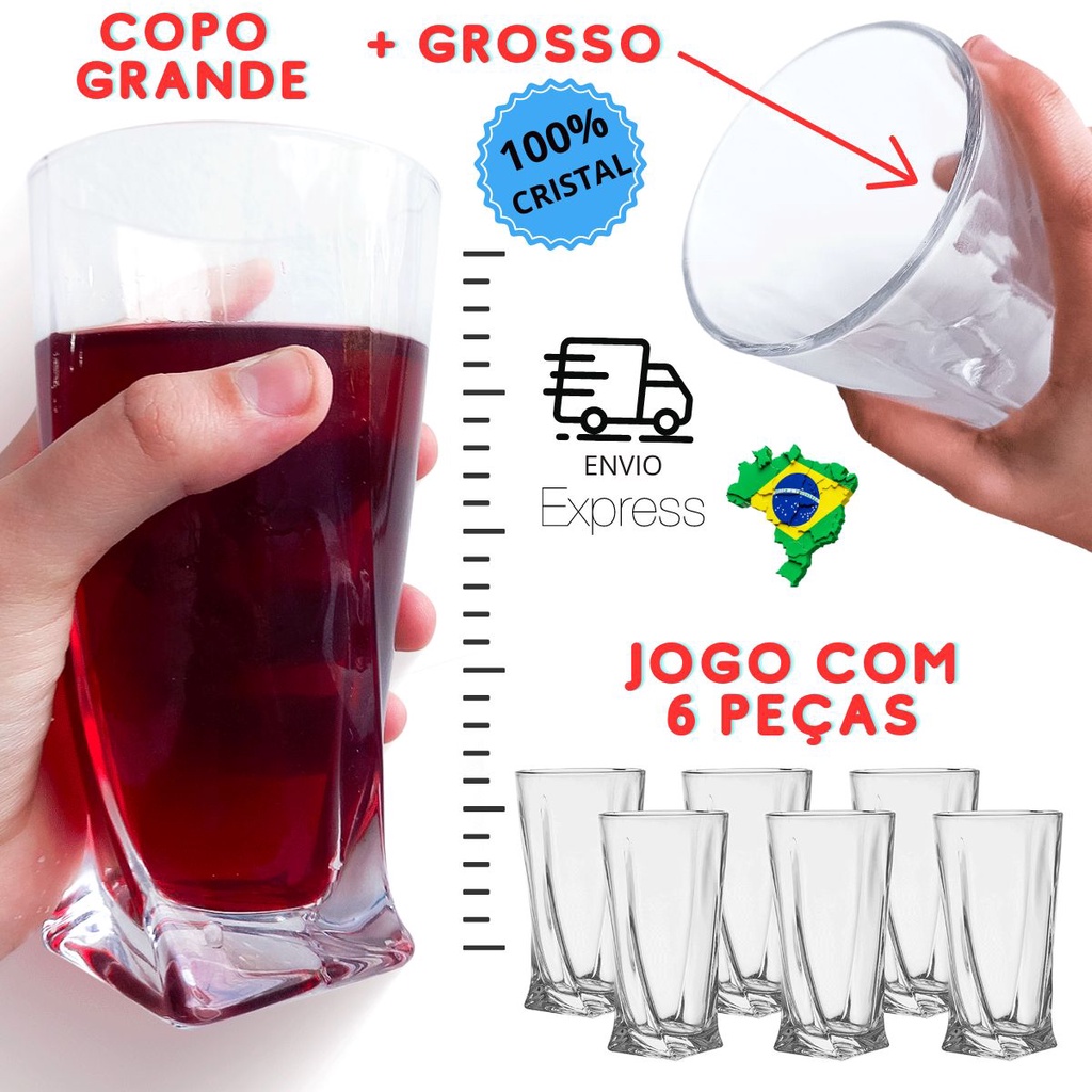 Jogo de Copos Belo 475ml - 6 Unidades