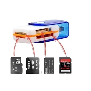 Leitor Usb Gravador Adaptador Cartão Memória Sd Micro Sd