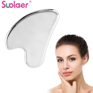 Raspador De Massagem Facial Suolaer Gua Sha Ferramenta De Elevação Cuidados Com A Pele De Aperto Metal De Refrigeração