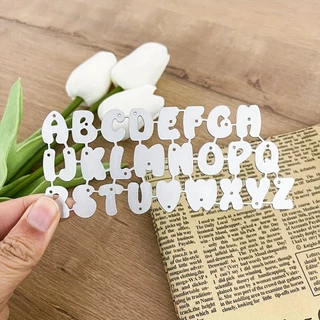 Vinte E Seis Letras Moldura De Corte De Metal , Papel Para Fabricação De Cartões Stencil Artesanato De Bricolage Álbum Cartão