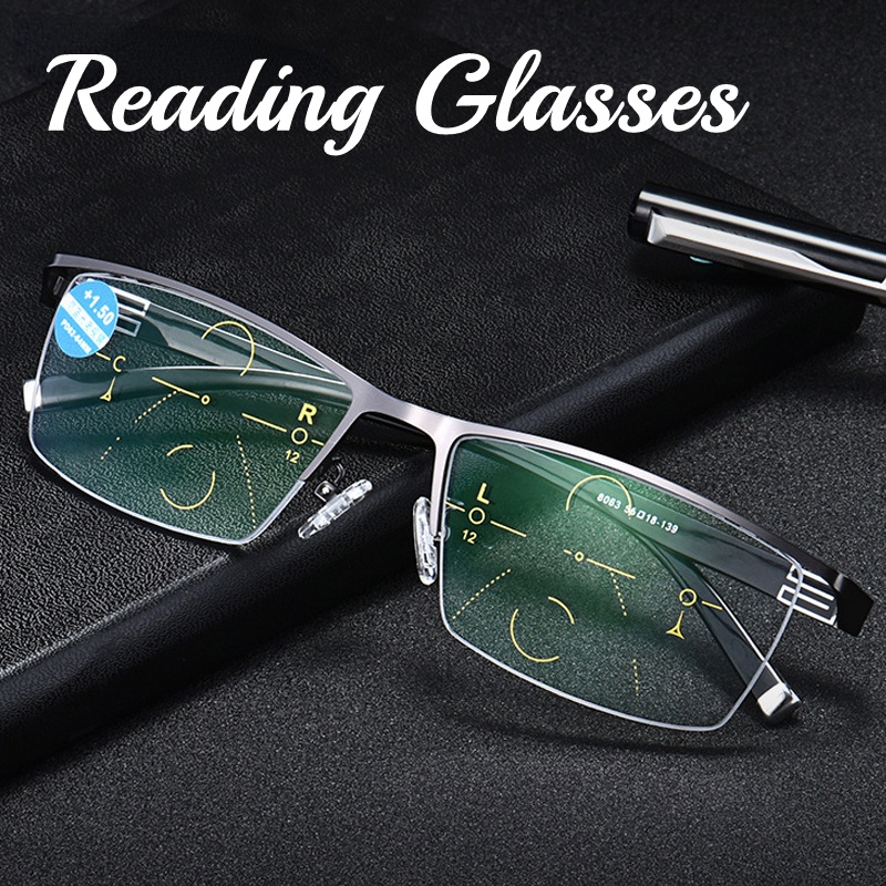 Óculos De Leitura Bifocais Multifocais Longe E Perto Do Ajuste Automático Grau De Anti-Blu-ray Para Computador