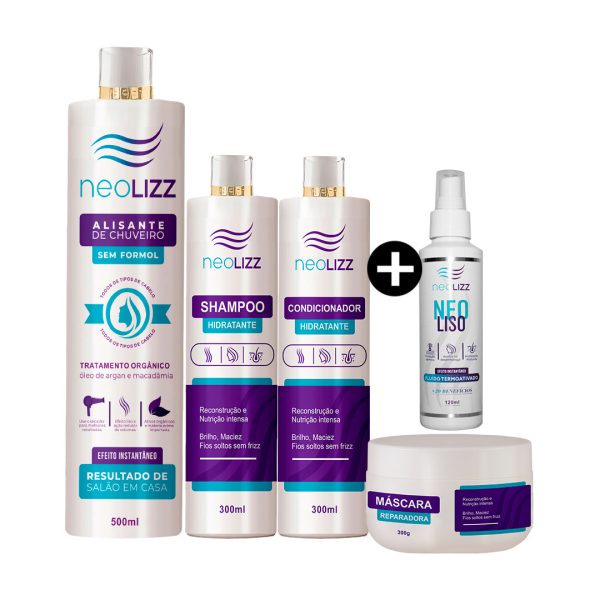 Neolizz – Alisante de Chuveiro – Shampoo – Condicionador – Mascara em Oferta na Shopee