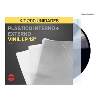 Plastico Vinil Lp 200 - 100 Externos 0.12 + 100 Interno em Oferta na Shopee