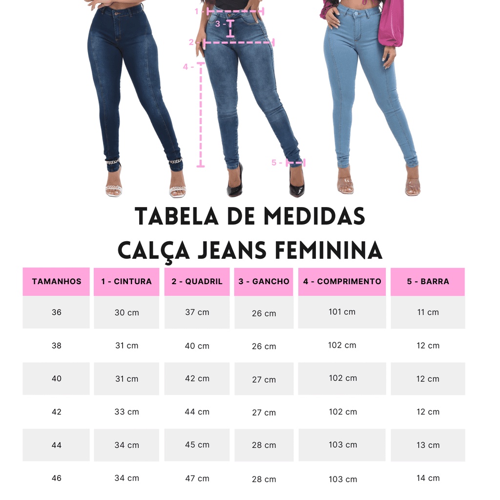 CALÇA LEVANTA BUMBUM FEMININA LIDI COSH JEANS - Jeans