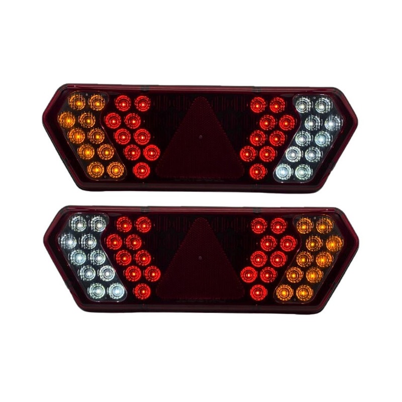 Par Lanterna Traseira Caminhão Guerra Black LED Lantersul