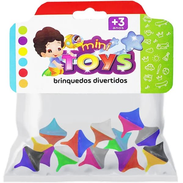 Kit 25 Mini Pião Brinquedo Surpresa Festa Lembrancinha PROMOÇÃO OFERTA