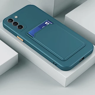 Capa De Carteira De Silicone Macia Para Samsung Galaxy S20 Plus S20 Ultra S20 FE 4G 5G Com Ranhura Cartão Telefone Anti Impacto