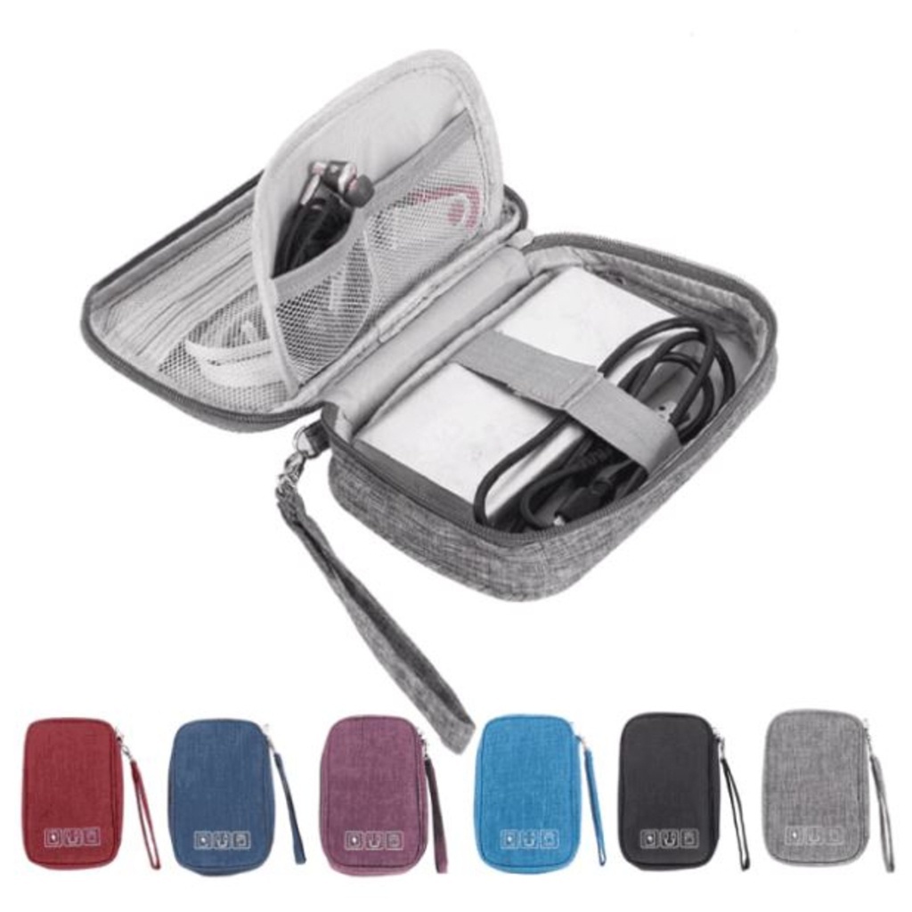 Bolsa Organizadora de Necessaire Acessórios Eletrônicos Fios Cabos Fones de Ouvido Carregadores