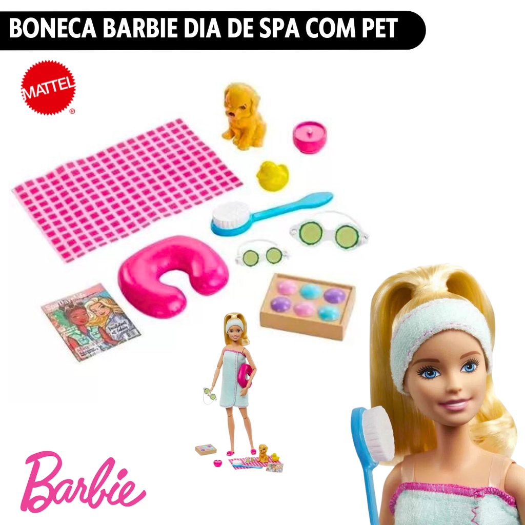 Conjunto e Boneca - Barbie SPA - Salão de Beleza - Manicure e Pedicure -  Mattel