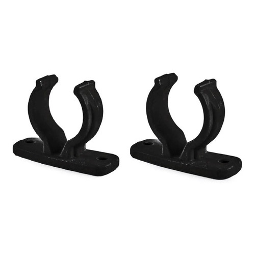 Kit 2 Suporte Porta Remo Curto Preto Barco Lancha Caiaque