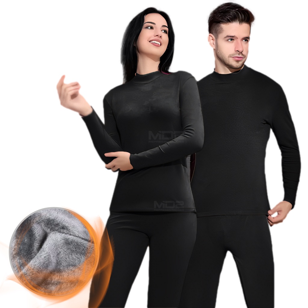 Conjunto Segunda Pele Masculino Feminino Térmica Flanelado Frio Intenso