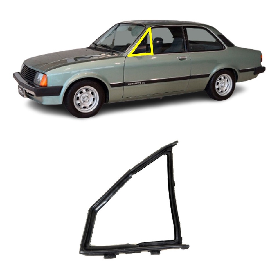 Borracha Vidro Quebra Vento Chevette Marajó Chevy Esquerdo