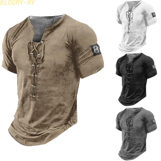 Camisetas Clássicas De Algodão Para Homens Ginásio Esportivo M-2XL Pullover Short Sleeve