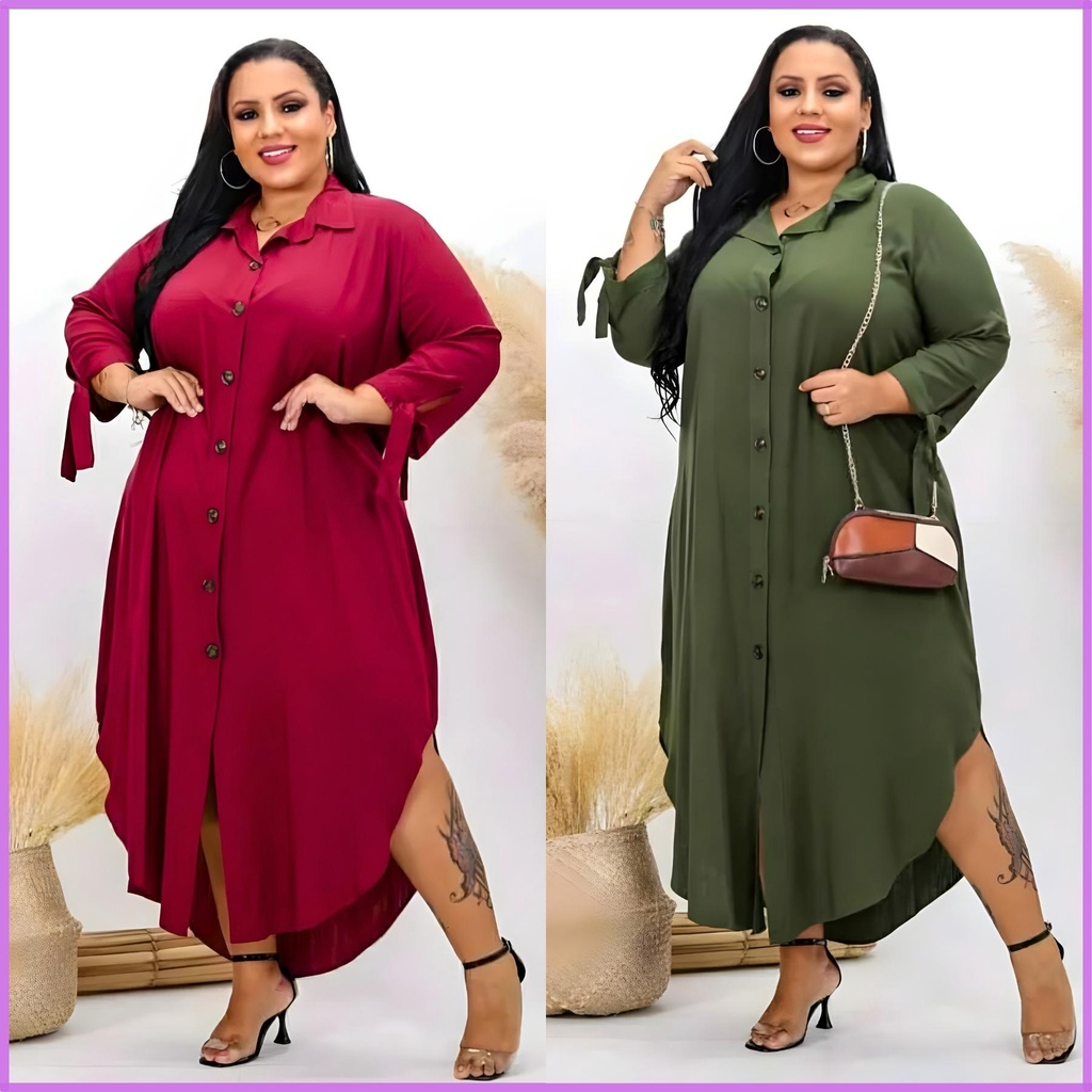 Vestidos Plus Size femininos Longo evangelico Tres Marias com