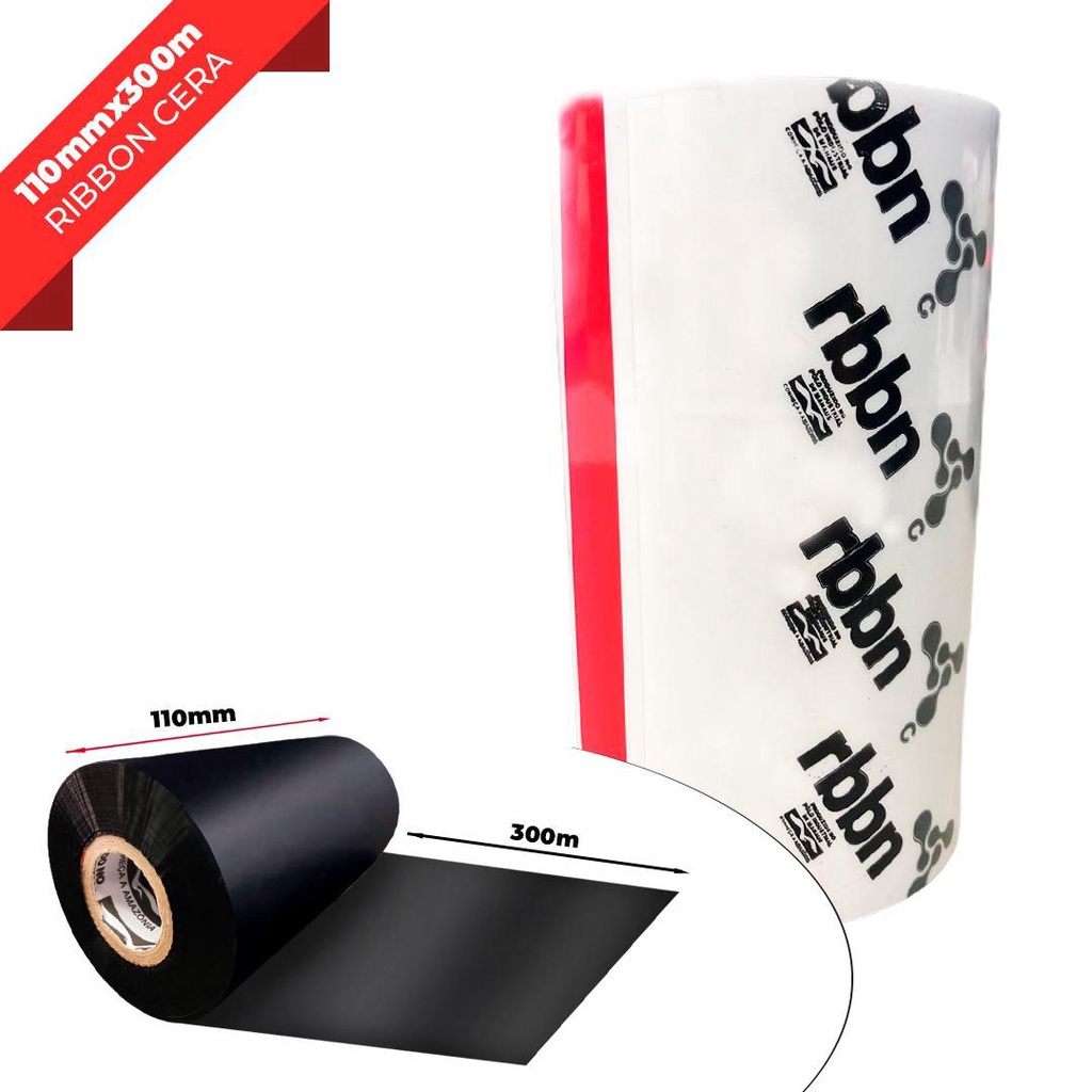 Ribbon Cera 110,00mm X 300m VRC-01 - Tubo 1