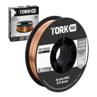 Arame De Solda Sólido Industrial 0,8mm 5kg Serralheria Tork em Oferta na Shopee
