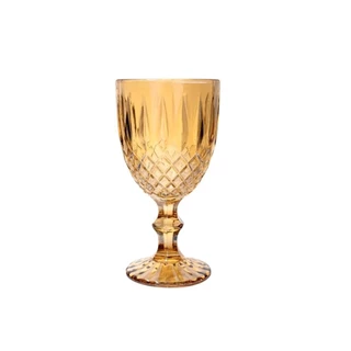 Taça Vidro Suco Água Lumini Furta Cor Ambar Fume Diamond Diamante 360ml 1 Unidade