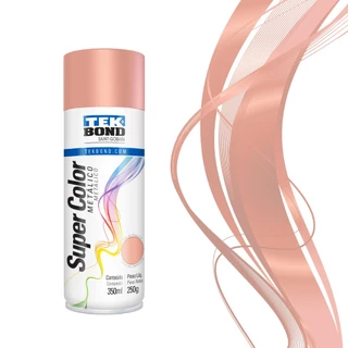 Tinta spray metálico rose gold 350ml 250g - tekbond