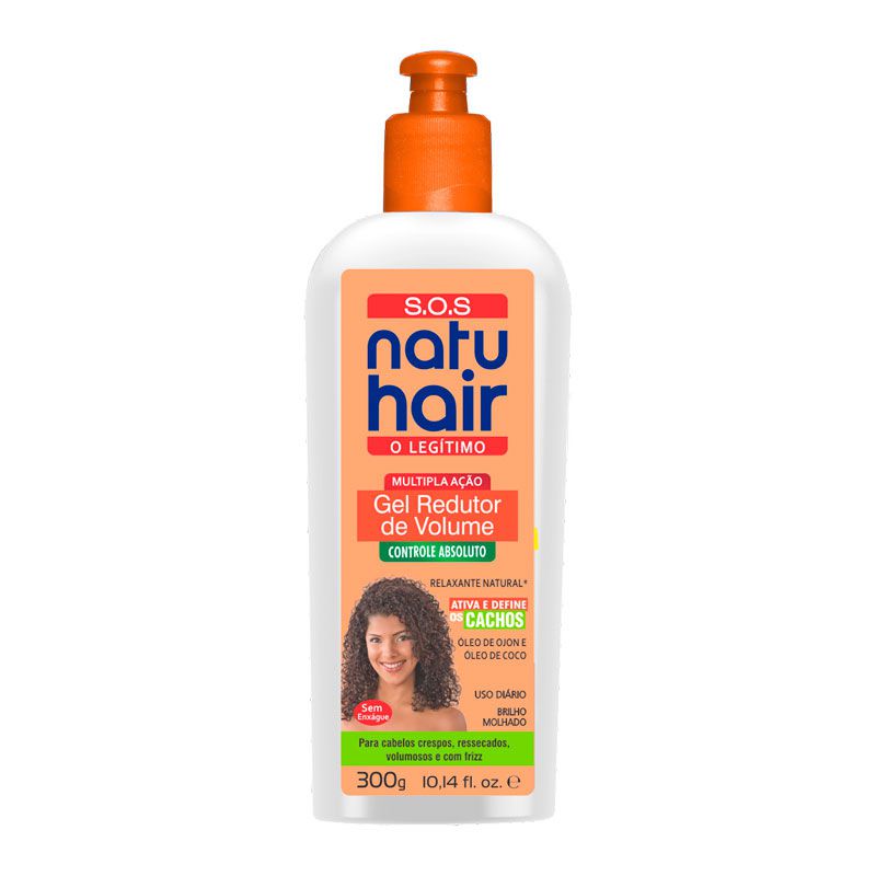 Ativador De Cachos Gel Redutor De Volume Natuhair 300g Ativa e Define ...