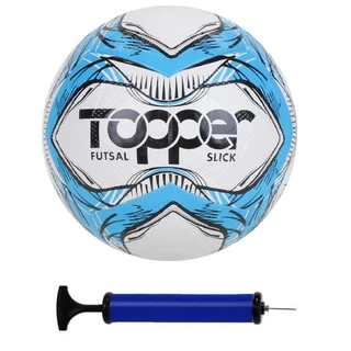 Bola Futsal Topper Slick Azul + Bomba de Ar
