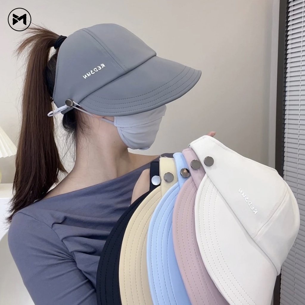 Máscara De Seda De Verão Para Pendurar Ao Ar Livre Rabo De Pônei Esvaziar Chapéu De Viagem Feminino Proteção Solar Simples Pescador De Língua De Pato