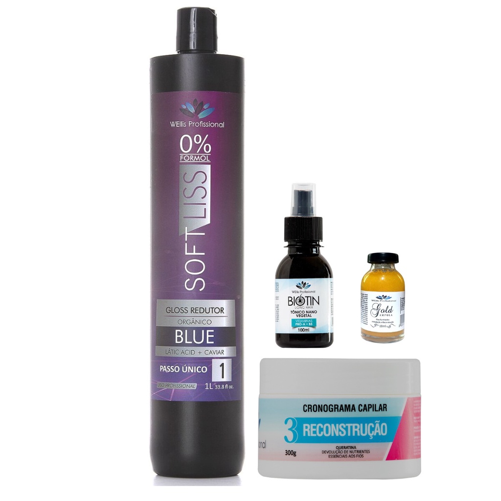 Kit Escova Progressiva Orgânica Sem Formol Profissional Salão de Beleza ...