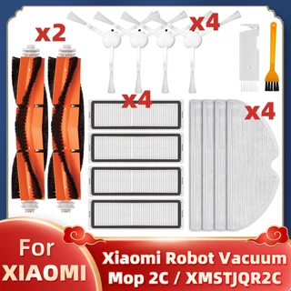 Xiaomi Robot Vacuum Mop 2C XMSTJQR2C Aspirador Acessórios Da Escova Principal Escova Lateral Hepa Filtro tampa do pincel principal