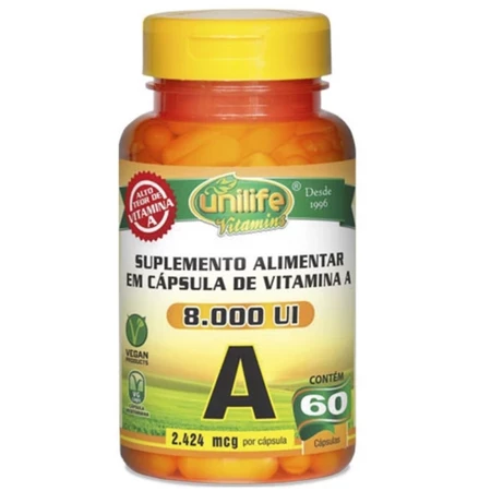 Vitamina A Retinol 60 Capsulas Unilife