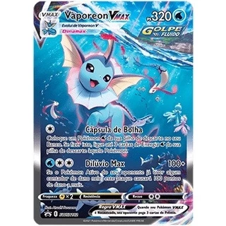 Carta Gigante Eevolução Vaporeon VMAX! Brilhante