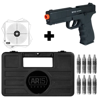 Pistola Pressão Wingun W119 4.5 .177 + 06 Cilindros CO2 12g