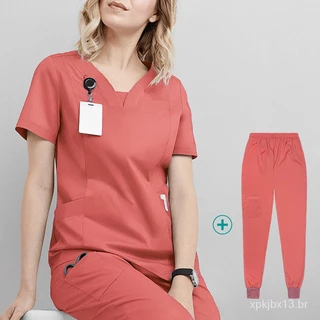 VSHELL esfregando terno, fatos cirúrgicos, médicos e enfermeiras, salões de beleza, odontologia, macacão, roupas para lavar as mãos. TWS1