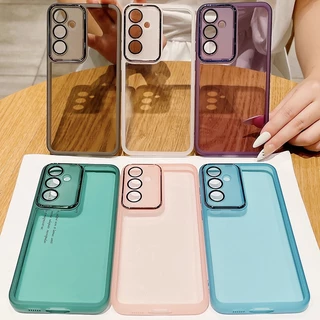 Samsung Galaxy S23 FE Capa Macia Transparente Em Filme De Proteção Da Câmera De Lente Completa De Silicone Para Telefone S22Plus S22ultra S20FE S21FE