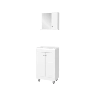 Gabinete Banheiro com Cuba e Espelheira 45cm Multimóveis CR10100