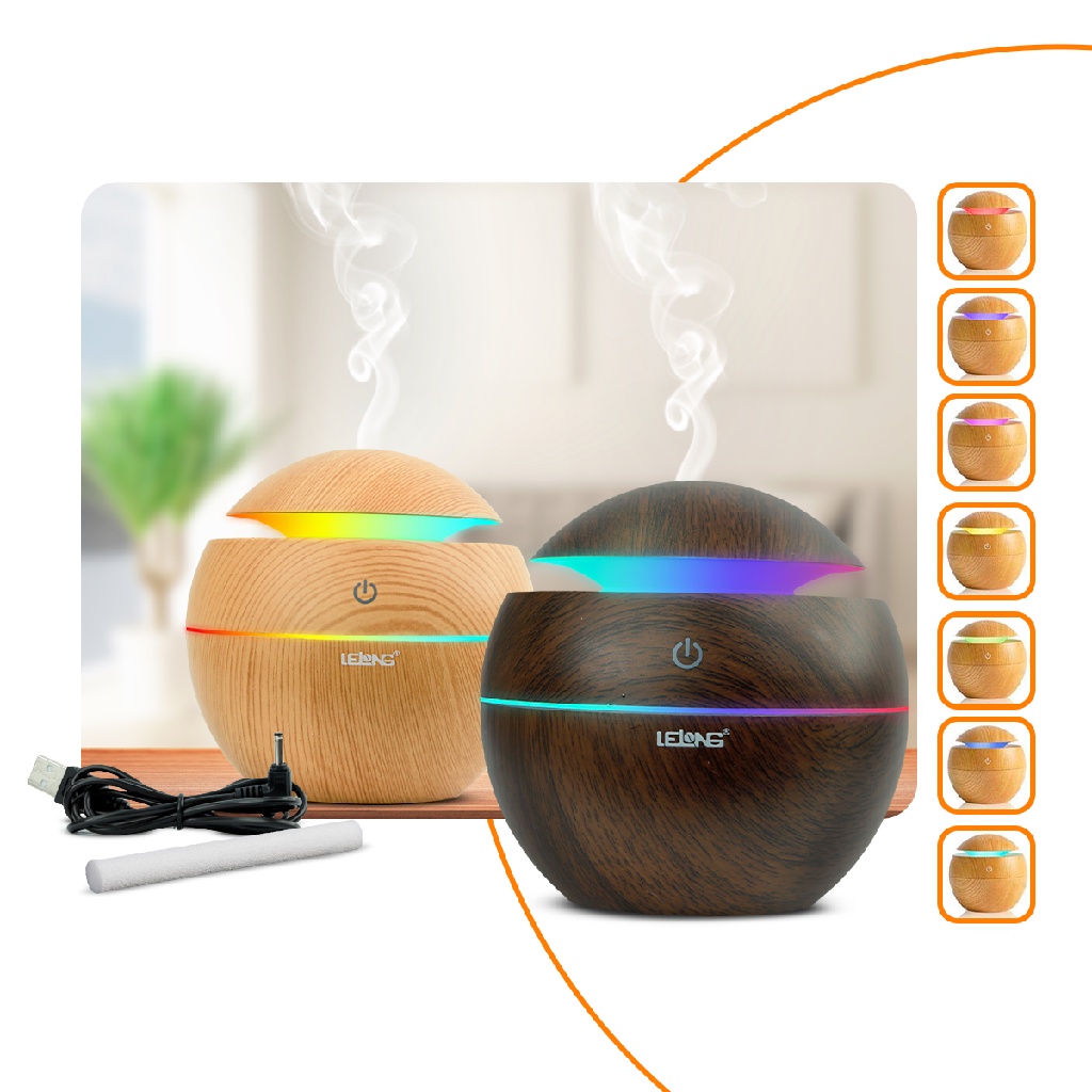 Umidificador Ar Difusor Aromatizador Ambiente Oleos Eletrico Aromaterapia Massagem Ultrassonico Portatil Escritório Quarto Bom Sono