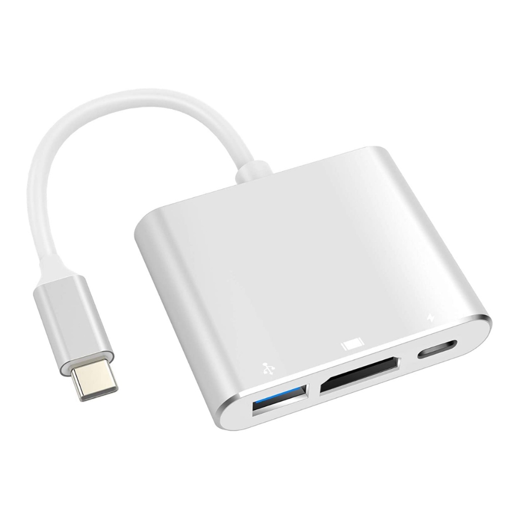 Adaptador USB C para HDMI Battony com saída HDMI 4K, porta USB C, carregamento rápido e compatível com dispositivos Apple. Fangstore